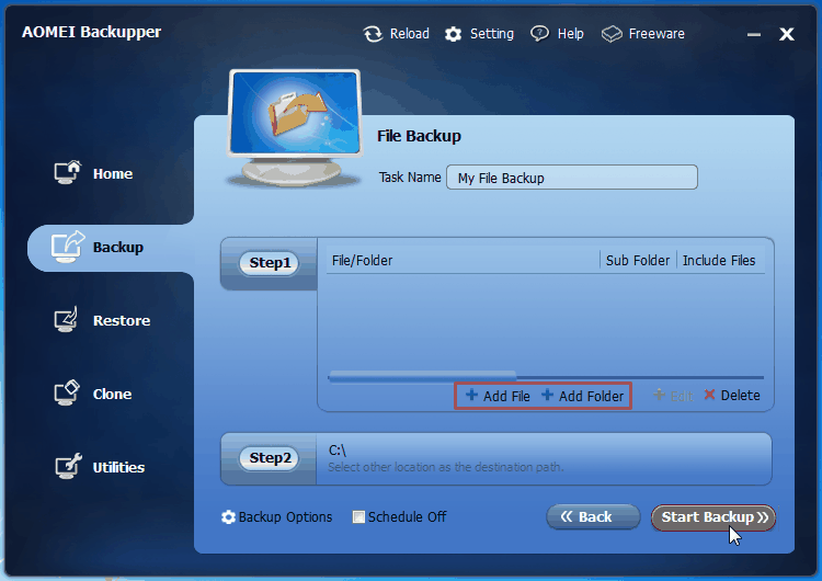 Files and Folders Backup
