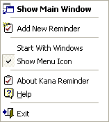 Tray Icon Popup Menu