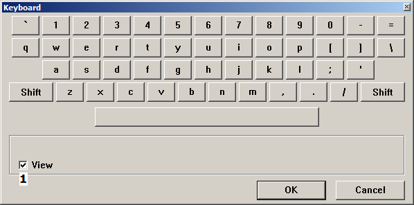 Screen keyboard