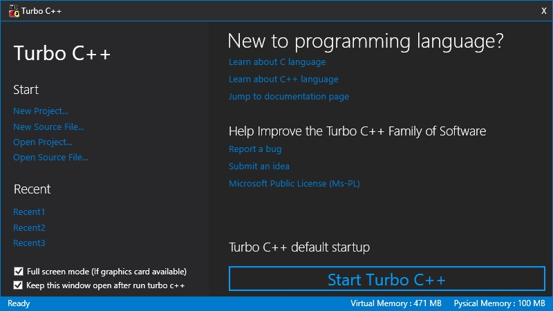 turbo c++ software