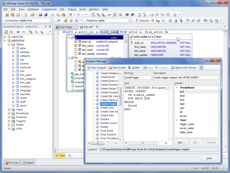 Dbforge studio for mysql 10 1 24 database management software