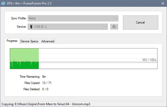 Sync Progress