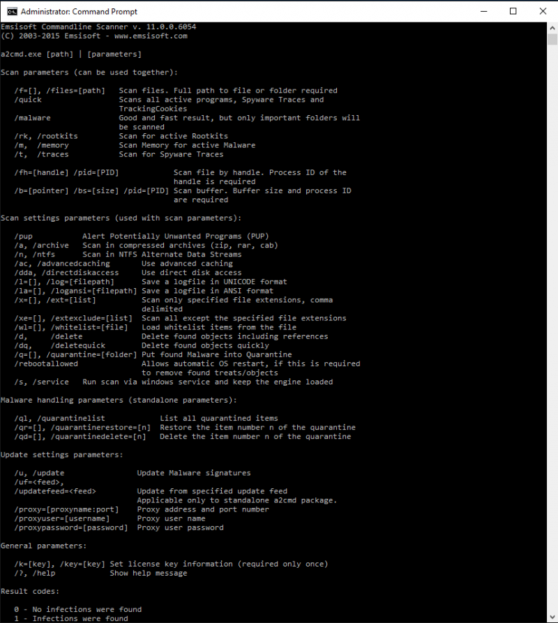 Commandline Scanner