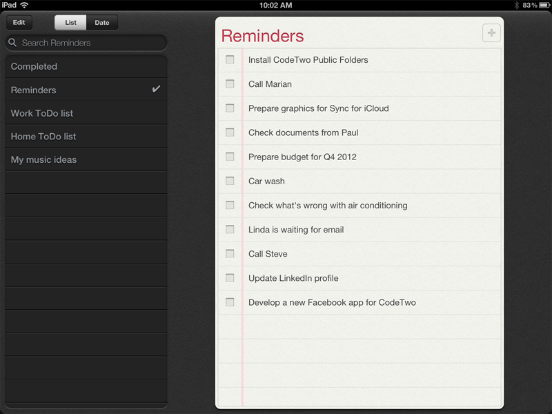 Outlook tasks synced with iCloud