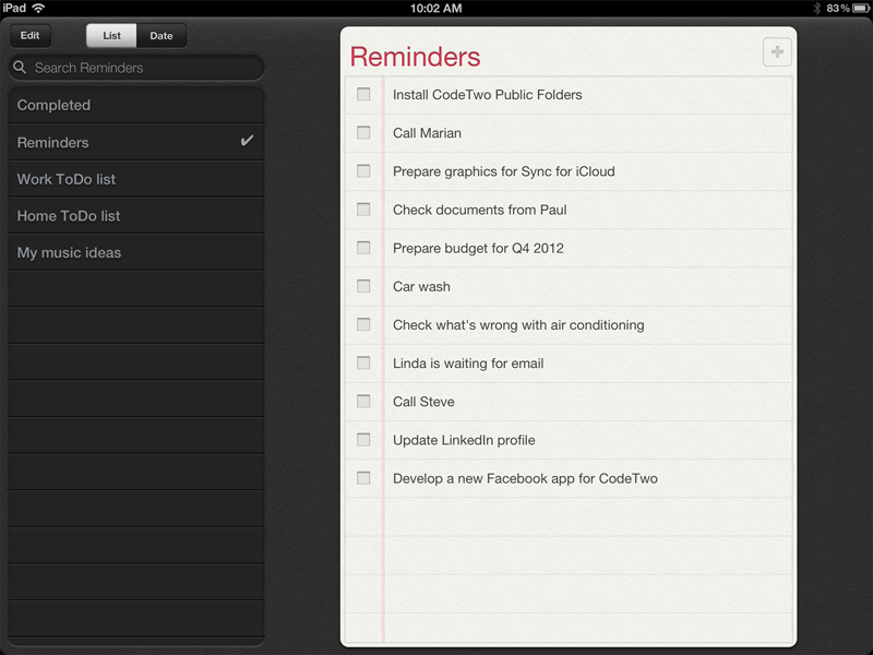 Outlook tasks synced with iCloud