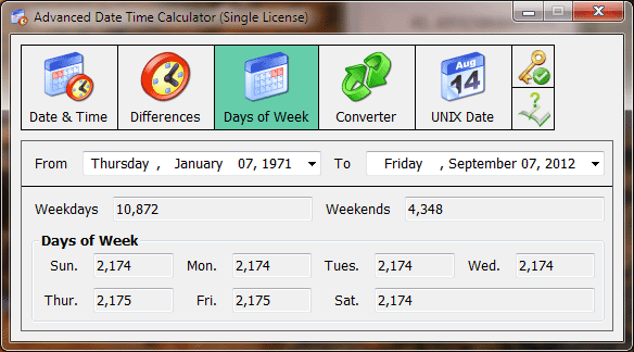 'Days of Week' Module