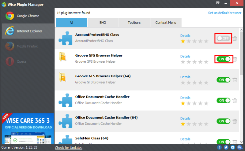 You can turn on/off the plug-ins as you need. You can turn on/off the plug-ins as you need.
