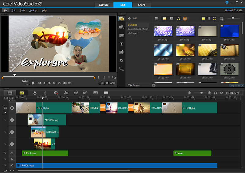 grab a screen shot in corel video studio x9