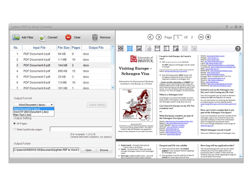 Lighten PDF to Word Converter 5.0 | PDF Software | FileEagle.com