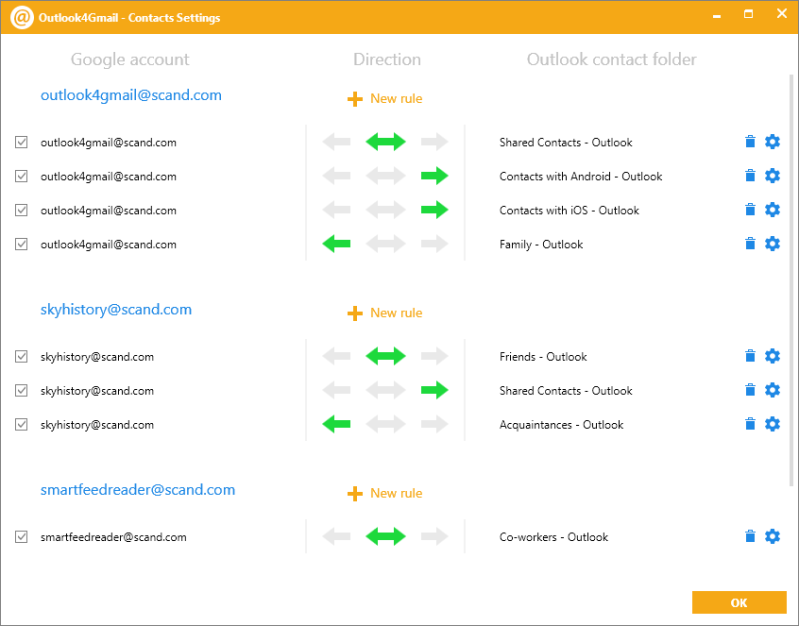 Contacts Settings