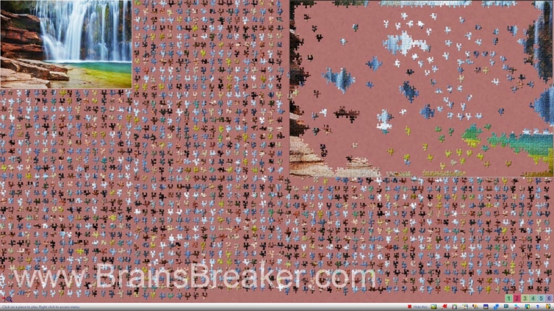 A jigsaw puzzle with more than one thousand pieces.