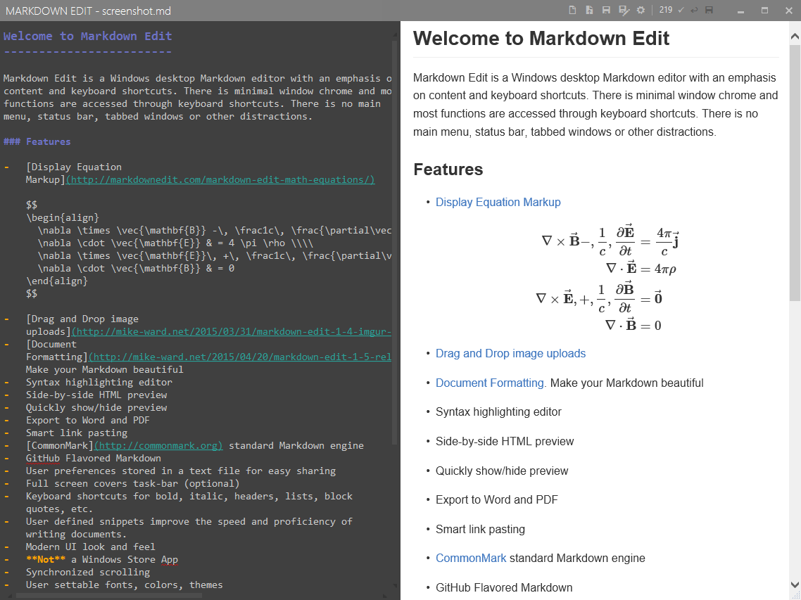 Markdown Edit 1.35 | Markdown Editors | FileEagle.com
