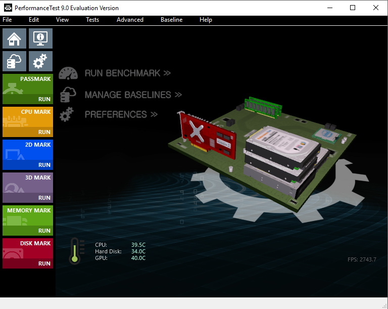 PassMark PerformanceTest 11.0 Benchmark Software