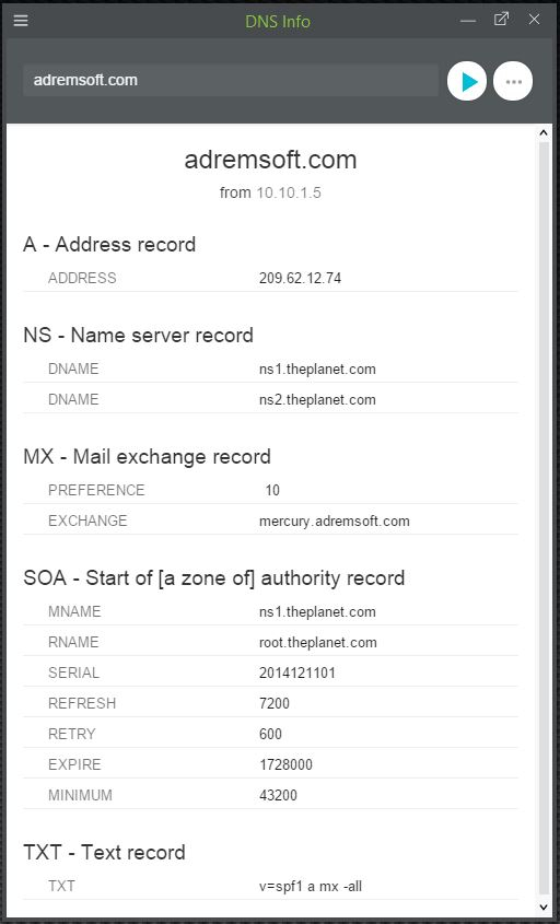 DNS Info