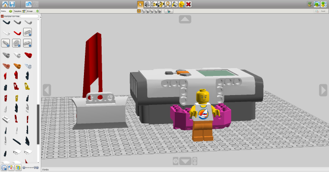 Virtual lego top builder