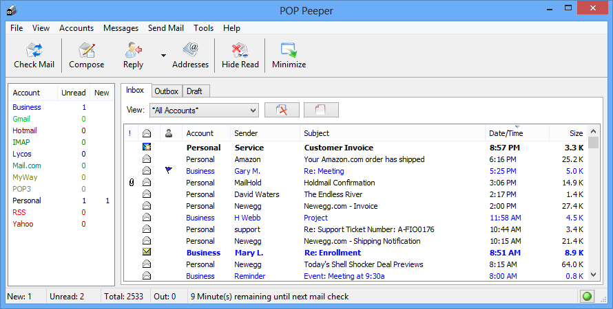 POP Peeper 4.5.2 Email Clients