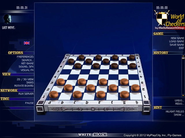 Live Checkers game 83.3 games against another Grand Master on Flyordie Game  1. 