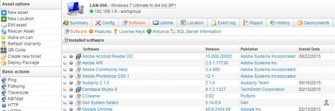 lansweeper ip scanner