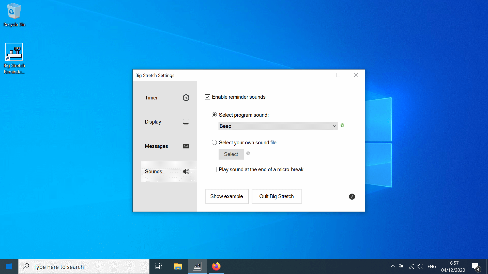 Big Stretch Reminder 2.2 Break Reminder Software