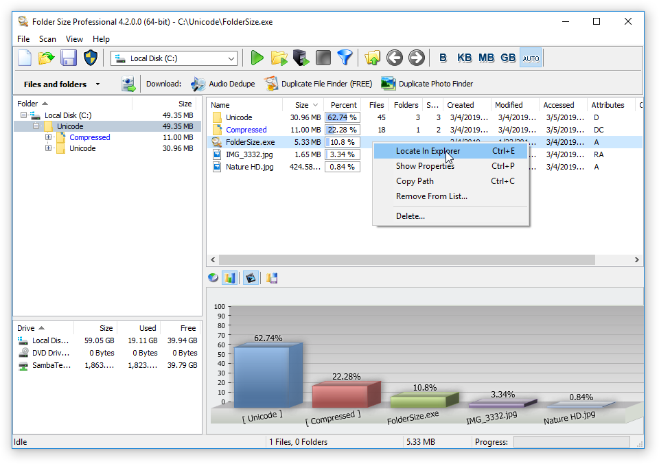 Folder Size 4.9.5.0 | Disk Space Analyzers