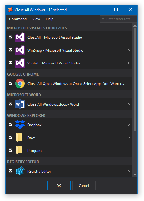 Was close applications. Close all windows. windows 4.0.