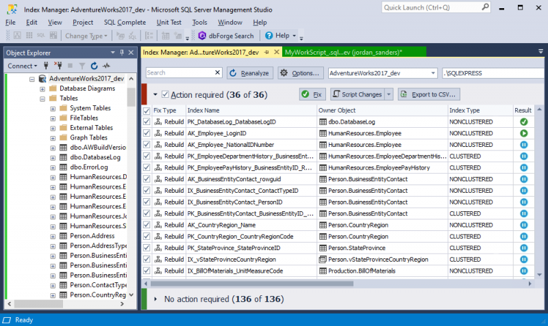 Analyze and Fix SQL Index Fragmentation