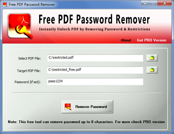 Free PDF Password Remover 13.0 PDF Tools
