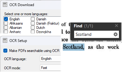 Identify text using OCR