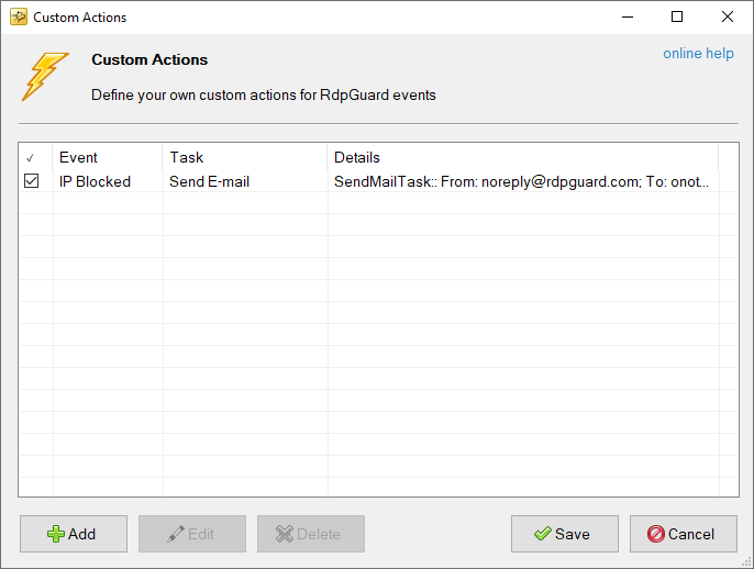 Custom Actions