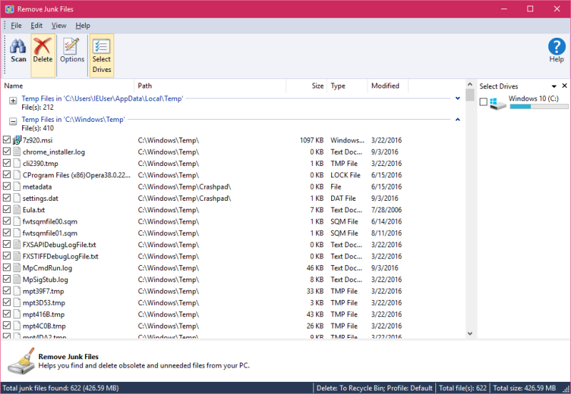 Remove Junk Files