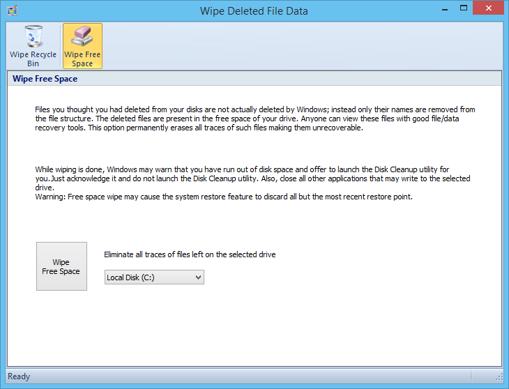 Wipe Free Space & Recycle Bin