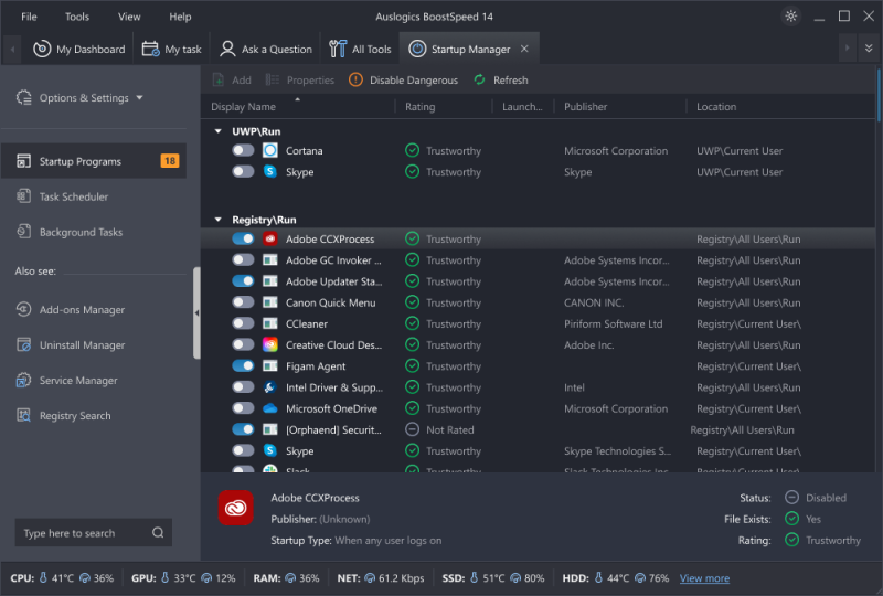 Disable Startup Programs