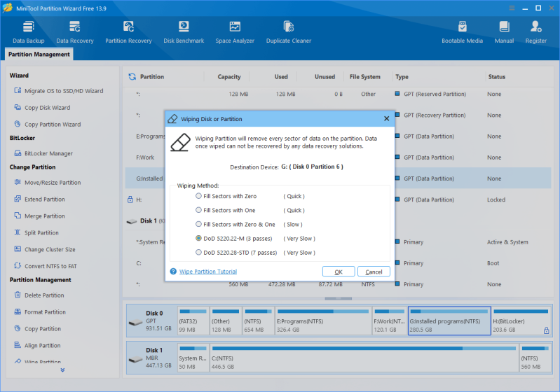 Wipe Partition