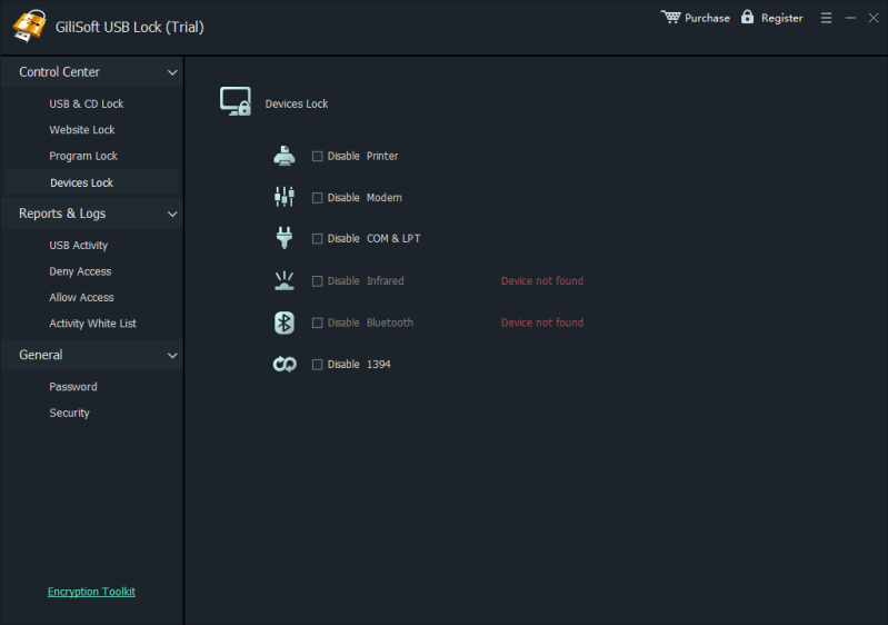 Control device categories
